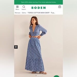 Blue maxi skirt from Boden